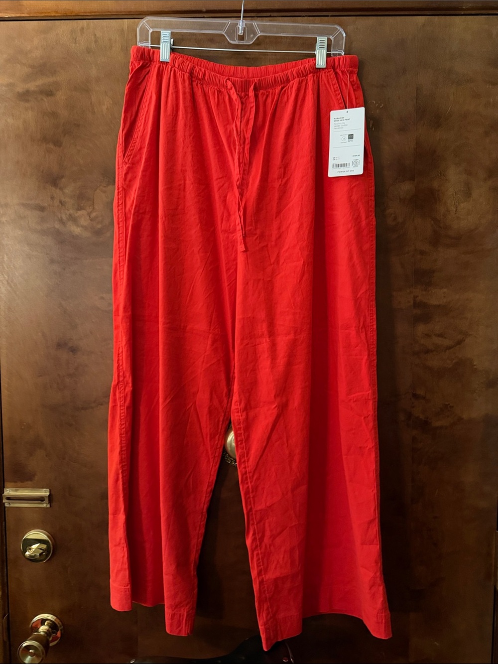 Athleta Bright Red Drawstring Chinos